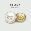 Botones Metálicos Redondos con Lazo Estilo Socialité para Vestidos, Trajes, Tops, Abrigos y Suéteres de Mujer con Botones Decorativos Teñidos al Aceite