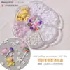 Atacado Joias Nail Art Laço Aurora Urso Borboleta Strass Pérola Conjunto Misto Caixa Decoração de Unhas Acessórios Diamante