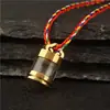 Moderna Caja Gahu Transparente Hueca de Cinabrio Wukong Colgante de Collar para Hombres y Mujeres, Joyería Que Se Puede Abrir para Guardar Artículos
