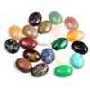 5 Piezas Venta Caliente Transfronteriza 18*25mm Superficie de Anillo Piedra Ágata Cristal Natural Ovalada DIY Joyería Piedra en Bruto