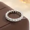 Anillos de Nuevo Estilo Europeos y Americanos de Amazon Aliexpress Anillos Hip-Hop para Hombre Engaste de Garras Circonita AAA Anillos Chapados en Oro para Mujeres