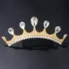 Pente de Cabelo Tiara Coroa de Princesa Infantil para Meninas Pente de Strass de Alta Qualidade Grampo de Cabelo Coroa de Aniversário para Menininha