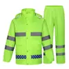 Uniforme de Tráfico Impermeable Reflectante y Pantalón de Lluvia para Hombres y Mujeres, Impermeable para Lluvia Fuerte, Ciclismo al Aire Libre, Impermeable para Trabajador de Saneamiento al por Mayor