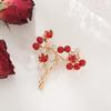 Nuevo festivo rojo nupcial aleación rama coral accesorios accesorios boda broche de perlas ropa en stock fabricante