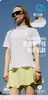 Camiseta deportiva de seda de hielo para hombre, con media cremallera, fresca, de secado rápido, para verano, protección solar al aire libre, cuello alto, manga corta, absorbe la humedad y repele el sudor
