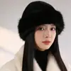 Chapéu de Pelúcia de Inverno para Mulheres, Chapéu de Pescador Espessado à Prova de Vento, Chapéu Mongol à Prova de Frio, Chapéu Bucket Quente com Proteção para Orelhas, Moderno