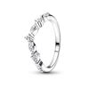 Anillo Panjia de Cobre Blanco Plateado Oro Rosa Corona Colgante Anillo Estrella de Cinco Puntas Zirconia Anillo