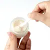 Tarro de Crema Blanco con Tapa de Madera, Botella Dispensadora de Crema Facial, Botella de Crema para Ojos de 5g 10g 15g, Botella Dispensadora de Muestras de Belleza, Envío Gratis