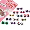 Lindos accesorios de gafas pequeñas de acrílico de dibujos animados, muñeco de peluche hecho a mano, material de decoración facial