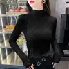 Suéter de capa base para mujer, cuello semi-alto, ropa interior, nuevo estilo otoño 2026 ropa para mujer, manga larga, estilo corto, tejido de punto, top de principios de otoño