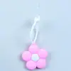 Colgante Llavero Botella de Agua de Goma Suave PVC Accesorio Taza Térmica Colgante de Flor Colorida Dopamina