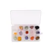 Caja de Muestras de Minerales de Cristal Natural Regalo Educativo de Ciencia para Niños Adorno Artesanal de Piedra Bruta Gema Mineral