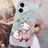 Ciclismo Hello Kitty Adequado para Capa de Celular Apple 16/15 Iphone13 Padrão Granulado 14Promax/11 Capa Macia 12