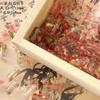 Cuentas de vidrio con grietas de hielo rojas para Año Nuevo, cuentas de bambú hechas a mano, collares, pulseras y accesorios de joyería.
