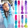 Fibra química de tres colores, cuatro colores, cinco colores, degradado, seda de alta temperatura, trenza grande, trenza jumbo, trenza burbuja, material para trenzas de cabello