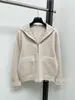 Cardigan com Capuz Jacquard Dupla Face Letra Outono Novo Top de Linha Cruzada Tricô Unissex Casaco Grosso