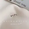 Pendientes de Plata Pura S999 de Mini Panda Lindo para Mujer, Pendientes Creativos Personalizados, Pendientes Casuales para Estudiantes y Trabajo, Accesorios para Orejas para Perforación de Oreja