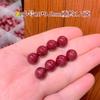 Cuentas sueltas de ágata roja y negra con alto contenido de cinabrio natural de montaña, dinero fantasma, galvanoplastia, tallado en caliente de doble cara, accesorios de cuentas redondas al por mayor