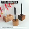 Porta plumas de madera maciza, Soporte para pluma fuente, Soporte para pluma de firma, Porta plumas creativo, Estante para plumas, Soporte para plumas de nogal negro, Porta plumas para diario
