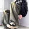 Jeans para Hombre Estilo Americano, Nueva Temporada Primavera/Otoño, Pierna Recta Holgada, Diseño Deconstruido, Pantalones Anchos de Calle de Moda