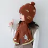Gorro de Punto para Niños, Conjunto de Dos Piezas de Gorro y Bufanda, Estilo Otoño e Invierno para Niñas, Gorro de Lana Grueso y Cálido, Lindo y Súper Lindo para Niños