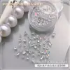 Joias de Zircônia Chanfrada com Fundo Plano Mini para Nail Art, Pequenas Pedras de Unha Diamantes Brancos Transparentes Brilhantes em Formato Marquise, Champagne, Formato Especial