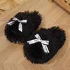 Zapatillas de invierno nuevas de comercio exterior transfronterizo de imitación de playa de oveja de pelo largo, cálidas zapatillas de algodón para mujer con lazo para el hogar y el interior