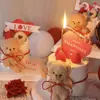Nueva Decoración para Pastel Día de San Valentín Feliz Tarjeta de Decoración para Pastel Papel Corazón Inserto para Pastel Inserto de San Valentín