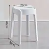 Taburete de Plástico para el Hogar Engrosado Taburete Molino de Viento Silla de Comedor Simple Moderna Banco Alto Mesa de Comedor Silla de Goma Apilable