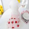 Novo vestido de verão saia para cachorro vestido de animal de estimação roupas de gato verão teddy cachorro pequeno fino