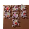 Pendientes de Estilo Fresco, Tachuelas, Pines para Sombrero, Broches, Accesorios de Flor para Zapatos, con Lirio del Valle de Colores de Verano, Lentejuelas y Flor Hueca para Manualidades