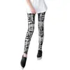 Novas Leggings Femininas de Seda de Leite Lixada Tamanho Grande Elásticas Estampadas Multicoloridas Calças Femininas com Cintura Elástica
