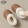 Chinelos de Inverno de Algodão Femininos, Aumentadores de Altura, Para Usar ao Ar Livre, Antiderrapantes de EVA, Quentes, Suporte para o Arco do Pé, Sola Grossa, Bico Fechado, Confortáveis para os Pés
