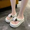 Chanclas de Perrito Lindas para Mujer Verano Ropa de Exterior 2023 Nuevas Sandalias con Tira para el Dedo del Pie Antideslizantes Suela Gruesa que Aumenta la Altura para Playa y Arena