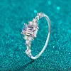 Anillo de plata de ley S925 Xindeyi con moissanita para mujer, anillo cuadrado de esmeralda tipo caramelo de hielo, exquisito, simple y de alta gama