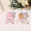 Menina Fofa e Energética Cauda de Peixe Lantejou Peixe Dourado DIY Brincos Doces Grampo de Cabelo Anel Feminino Flor de Sapato Acessórios