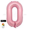 Balão Digital de Filme de Alumínio Rosa Perolado de 16 Polegadas 0-9 Decoração de Festa de Aniversário Vestir Proposta de Casamento Layout de Sala de Casamento