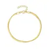 Pulsera de Plata de Ley S925 de Doble Capa Hueso de Serpiente Transfronteriza Europea y Americana para Mujer, Simple, de Alta Gama, Versátil, Nueva Moda Pulsera Joyería