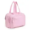 Bolsa de aseo ligera, de gran tamaño, con apertura amplia, bolsa cosmética mullida, bolsa de almacenamiento, set de aseo de viaje.