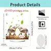 Dibujo Animado Transfronterizo Elefante Azul y Rosa Acrílico 2D Adornos de Escritorio para Sala de Estar, Dormitorio, Hogar, Accesorios de Montaje, Decoraciones