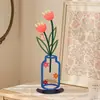 Adorno de Florero Creativo de Hierro Forjado, Decoración de Flores de Mesa, Ambiente para Sala de Estar, Dormitorio, Entrada, Artesanía para Decoración del Hogar