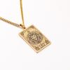 Collar de las Doce Constelaciones Europeo y Americano Transfronterizo Logo Colgante Militar Retro Hombre Tarot Acero Inoxidable Tarot