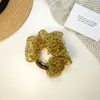 Scrunchie de Rede com Estampa de Leopardo e Coração 2026 Novo Estilo Feminino de Alta Qualidade para Coque Acessório de Cabelo Extra Grande Corda de Cabelo