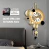 Reloj de Pared LED Chino de Hierro Sala de Estar Entrada Decoración de Pared Reloj Hogar Comedor Estudio Reloj Silencioso