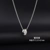 Wang Yibo mesmo anel duplo de aço titânio embutido em diamante design de moda marca de moda todos os acessórios High Street pingente pingente dos homens