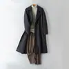 2026 Nuevo Abrigo de Lana de Doble Cara 10% Cachemir para Hombre Largo Hasta la Rodilla de Gama Alta Otoño/Invierno Cuello de Traje