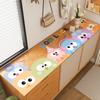 Tapete para sapateira de desenho animado, vidro macio transparente de PVC, tapete para mesa de TV, tapete de mesa à prova d'água, toalha de mesa, tapete de proteção para mesa