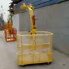 Cesta de grúa con marco superior giratorio de 360 grados, no necesita desmontaje, para trabajos a gran altura y uso en construcción