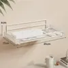 Estante de caja decodificadora montado en la pared, soporte para router, caja de almacenamiento Wi-Fi montada en la pared sin perforaciones, estante de almacenamiento de hierro forjado