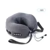 Almohada de masaje cervical transfronteriza, amasado para uso en casa, calefacción, masajeador de cuello con vibración, almohada en forma de U con temporizador, protector eléctrico para el cuello